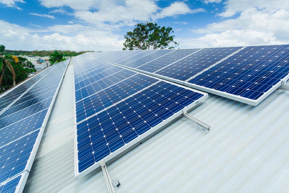techo solar inclinado
